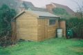 Custom-made workshop made from pressure treated softwood