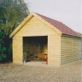Timber garage made from pressure treated softwood